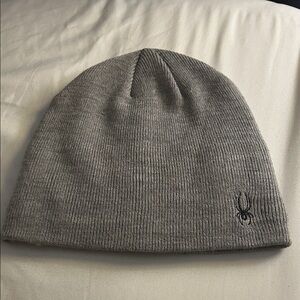 Spider Gray Knit Beanie Hat